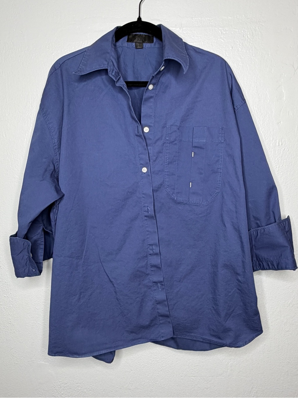 Zara oversized button down with 3/4 length cuffed sleeves